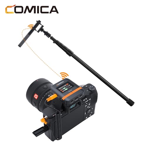 Comica VM40 Wireless Shotgun Microphone,2.4G Super Cardioid Polar Pattern,48kHz/32-bit Float Recording,Wired/Wireless Dual Modes,32G On-Board Recording for 40-Hour Storage(VM 30 Upgraded Version) - size: Comica CVM-VM40