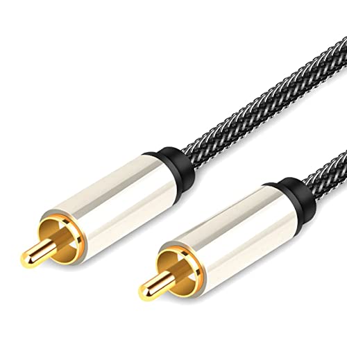 Subwoofer Cable Digital Coaxial Cable 1 to 1 Video Cable for Home Theater Sound - color: 1m