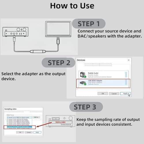 USB A to Optical Audio Adapter,Unidirectional USB to TOSLINK Optical Digital Converter Compatible with Windows/Laptop ONLY,NOT for TV Or Other Devices-6.6FT
