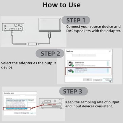 USB A to Optical Audio Adapter,Unidirectional USB to TOSLINK Optical Digital Converter Compatible with Windows/Laptop ONLY,NOT for TV Or Other Devices-6.6FT