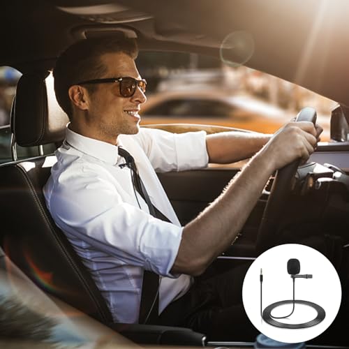Inefala Car Microphone 3.5mm, Car Radio Mic Replacement for Car Stereo