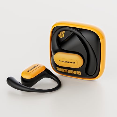 Transformers Earbuds T59, Bluetooth 5.4 Wireless Gaming Earbuds with Mic, Ear Hook Sport Earbuds, Low Latency, 13mm Drivers, IPX5 Waterproof, 24H Playtime (Bumblebee Yellow) - color: Bumblebee Yellow