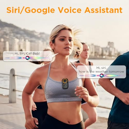 Wearable Bluetooth Speaker Built in Mics for Hands Free Call/Voice Assistant Clip on Portable Small Wireless Speakers Ipx7 up to 15H Playing for Work/Cycling/Outdoor/Sports/Hiking/Golf