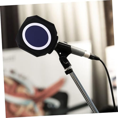 UPKOCH Portable Microphone Isolation Booth Condenser Microphone Cover Soundproof Pop Filter Shield Wind Noise Reduction Karaoke Mic Baffle