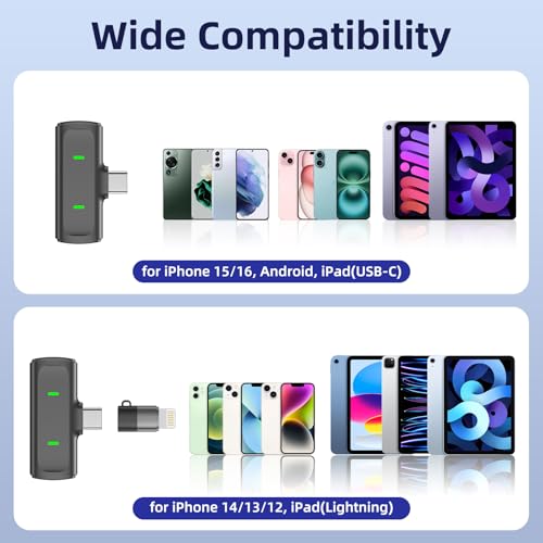 NPTCL Wireless Lavalier Mini Microphone for iPhone Video Recording