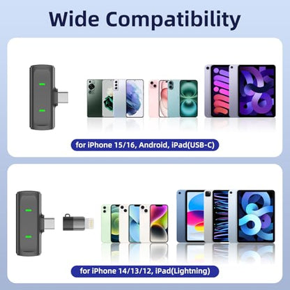 NPTCL Wireless Lavalier Mini Microphone for iPhone Video Recording