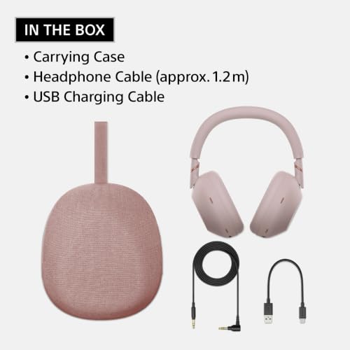 Sony WH-1000XM6 The Best Noise Cancelling Wireless Headphones, Sand Pink - color: SAND PINK