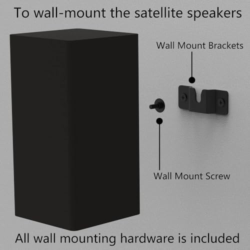 ZYAMY 2PCS Sound Bar Wall Mount Bracket for Soundbar Mounted Under or Above TV, Fits Most of Sound Bars