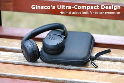 Ginsco Ultra-Slim Case Compatible with JBL Tune 510BT Bluetooth Headphones, with JBL Tune 520BT/670NC Live 460NC, Wireless On-Ear Headphones, Travel Carrying Headphone Case (Black) - color: Black