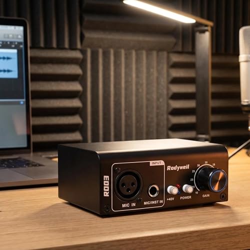 RO03 Mic Preamp,2026 Upgraded, 66db Gain, 120db EIN Ultra Low Noise, for Dynamic & Condenser & Ribbon Microphone & Instrument,with XLR/TRS/TS Line Out, Type C Power Input