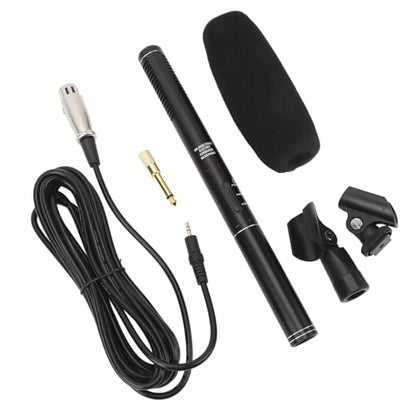 Microphone, Professional XLR Condenser Microphone with Dual Pickup Modes for DSLR Cameras