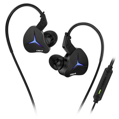 KBEAR Venus USB C Wired Headphones, Sleek LED Lighting Gaming Earbuds USB-C Wired Earbuds, HIFI IEMs for Gaming with Volume Control/10mm Dynamic Driver/Noise Isolating for Phone Laptop iPad (with Mic)