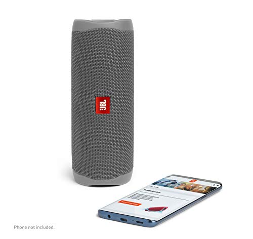 JBL FLIP 5 Waterproof Portable Bluetooth Speaker - Gray (Renewed) - color: Gray