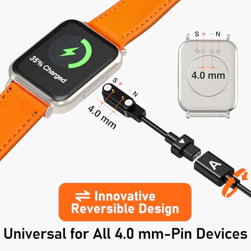 2-Pack AB400 Smart Watch Chargers, Universal for 4.0mm Pin-Pitch Devices. - size: 4.0mm