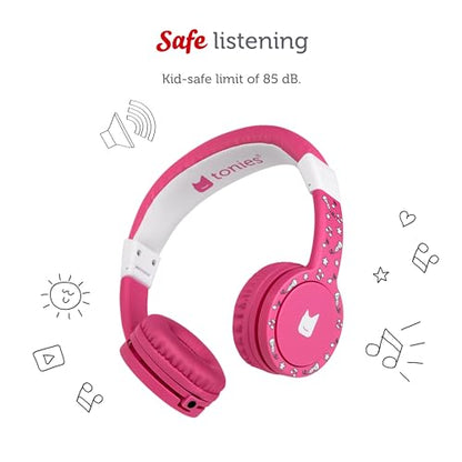Tonies Foldable Wired Headphones for Kids - Comfortably Designed to fit On-Ear - Works with Toniebox 1 and All 3.5mm Devices - Pink - color: Pink