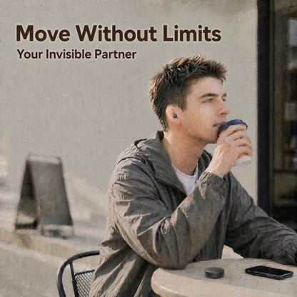 Mini Invisible Bluetooth Earbuds - Ergonomic Wireless Earbuds with Premium Sound Quality and One-Step Auto Pairing - color: Black