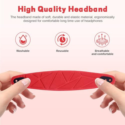 Arctis Nova Pro Headband, Replacement Arctis Nova 7 Head Band Repair Pads Compatible with SteelSeries Nova 1/1P/1X Headphones, Nova 3/4, Nova 5 / 5X / 5P, Nova 7 / 7X / 7P Gaming Headsets (Red) - color: Red