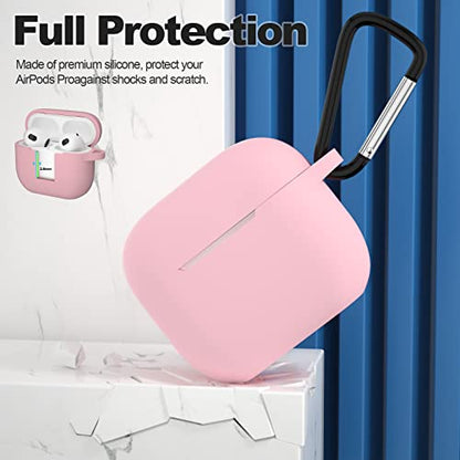 Compatible with AirPods 3 Case, Protective Silicone Cover for AirPods 3rd Generation Case 2021, Wireless Charging - Pink - color: B-Pink