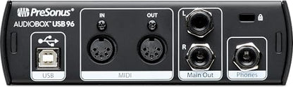 PreSonus AudioBox USB 96 Bundle — USB Audio Interface, XLR Interface for Guitar, Device for PC & Mac, Complete Recording Package with Studio One Pro, Music Production, Home Studio