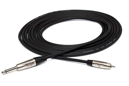 Hosa HPR-020 Pro Unbalanced Interconnect, REAN 1/4" TS to RCA, 20 Feet - size: 20 Feet, style: HPR-020