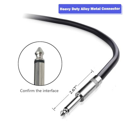 2 Pack 1/4" TS to TS Speaker Cable 100 Feet 12AWG 2 Conductor Heavy Duty - size: 100 ft(2 Pack)
