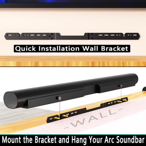 Wall Mount for Sonos Arc Soundbar and Sonos Arc Ultra (Black)