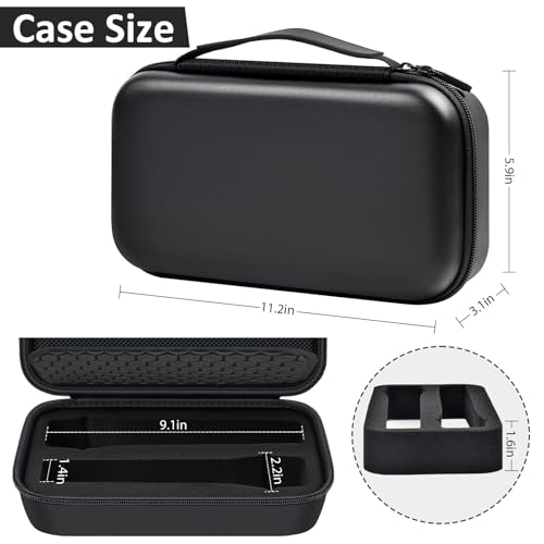 Comecase Wireless Microphone Case for JBL Two Mic System and PartyBox Mic | Custom Foam and Divider Reduce Shifting; Mesh Pocket Keeps Receiver, Adapter and Batteries Together, Black, Case Only - color: Black