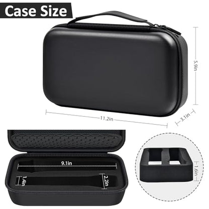 Comecase Wireless Microphone Case for JBL Two Mic System and PartyBox Mic | Custom Foam and Divider Reduce Shifting; Mesh Pocket Keeps Receiver, Adapter and Batteries Together, Black, Case Only - color: Black