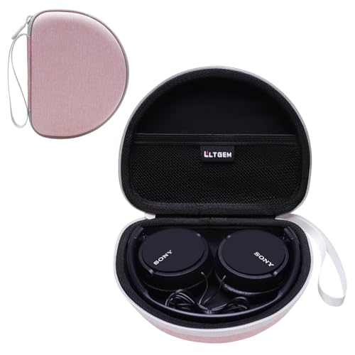 Case for Sony MDR-ZX110/ZX110AP/ZX310AP Wired On-Ear Headphones Pink | Hard Carrying Travel Case for Sony ZX Series MDR-ZX110/ZX110AP/ZX310AP Wired On-Ear Headphones - color: Pink+Black