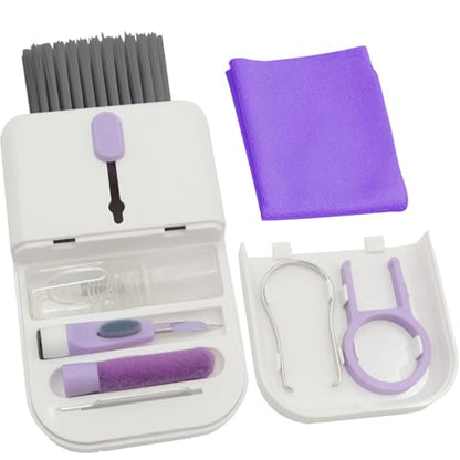 Laptop Computer PC Gaming Keyboard Cleaner Kit with Earbud Cleaning Pen, Hatstart Phone Tablet Touch Screen Mist Spray Device Clean Tool for iPhone iPad Airpod MacBook Pro, Cool Gadgets Gifts for Men - color: Purple