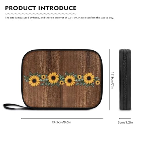 Watch Straps Storage Bag Water Resistant Watch Bands Carrying Case Compatible with Smartwatch Band, Headset, Watch Band Accessories, Sunflower Board - color: Sunflower Board