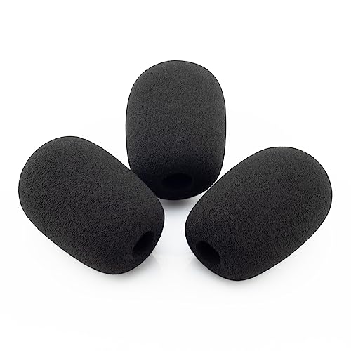 LEFXMOPHY WindScreen RK412WS Snap-Fit Wind Screen Replacement for Shure MX412 MX418 MX405 MX410 MX415 MX412 Gooseneck Microphone Pop Filter 3pack Mic Cover Foam