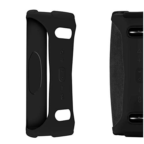 Geekria Silicone Speaker Cover Compatible with JBL Xtreme 3, Soft Waterproof Protective Skin, Travel Carrying Case with Keychain Hook (Black)