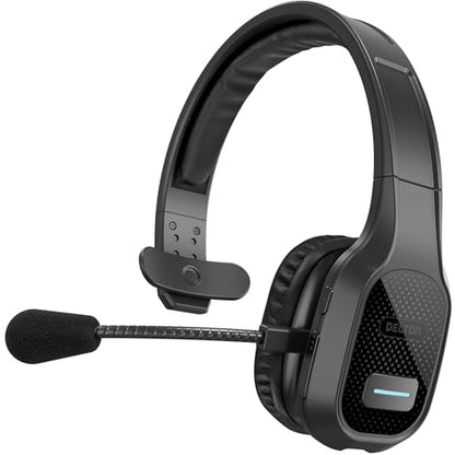 Delton Wireless Computer Headset, Trucker Bluetooth Headset | With Noise Canceling Microphone, 35Hrs talk time, Cell Phone, Drivers, Office, Call Center Work - Black - size: Headset Only