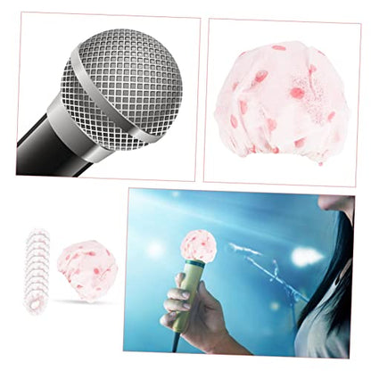 SUPVOX 100pairs Mic Covers Disposable Microphone Windscreen Cover Handheld Microphone Accessories for Music