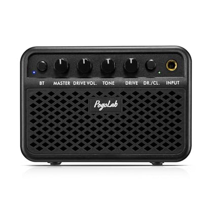 Mini Guitar Amp, 5W Small Portable Electric Guitar Amplifier, Clean & Drive Effects 2 Channels, Rechargeable Bluetooth Speaker with Headphone Jack, for Daily Practice (Black)