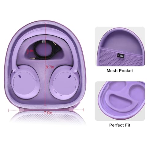 Case for Sony WH-CH720N/WH-CH520 Noise Canceling Headphones Purple | Hard Carrying Travel Case for Sony WH-CH720N/WH-CH520 Noise Canceling Wireless Headphones - color: Light Purple