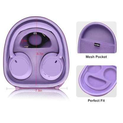 Case for Sony WH-CH720N/WH-CH520 Noise Canceling Headphones Purple | Hard Carrying Travel Case for Sony WH-CH720N/WH-CH520 Noise Canceling Wireless Headphones - color: Light Purple