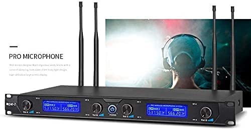 MicrocKing UHF Wireless Microphone System, 2 Handheld/2 Lavalier, Metal | UHF Cordless Mic Set Ideal for karaoke, party, wedding & concert. 2 handheld mics, 2 lav bodypacks, fixed freq, long range. - style: 2 Bodypack mics+2 Handheld mics