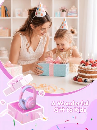 Acer OHW328 Kids Headphones Wired for School - Over Ear Design | 85/94dB Safe Volume, 3.5mm Jack Foldable Headphones for Kids Boys Girls Classroom Yoto Player Chromebook Travel PinkPurple - color: Pink Purple