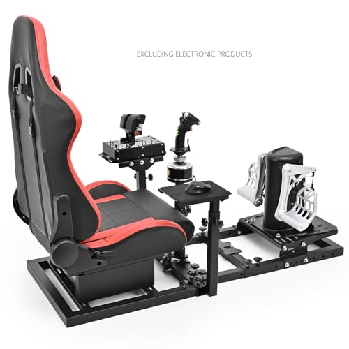 Marada Racing Flight Simulator Cockpit with Red Seat for Sim Flight Racing