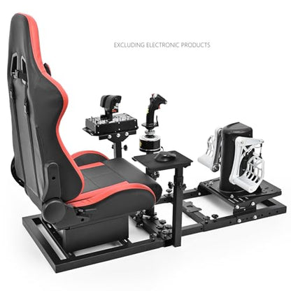 Marada Racing Flight Simulator Cockpit with Red Seat for Sim Flight Racing