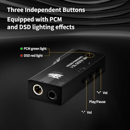 YINYOO TRI TK1 USB C DAC Headphone Amp Mini Amplifier, USB C to 3.5mm 4.4mm Amp with Dual CS43131 Decoder, Headphone Splitter Portable IEM DAC for KZ ZS10 PRO in Ear Monitor (Lighting-Jack - style: Lighting-Jack