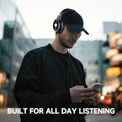 OneOdio Wired Headphones - Over Ear Headphones with Noise Isolation Dual Jack Professional Studio Monitor & Mixing Recording Headsets for Guitar Amp Drum Podcast Keyboard PC Computer