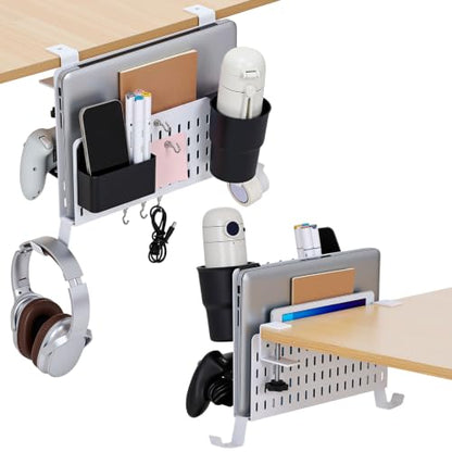 Desk Side Storage Organizer Set Fits Edge 0.2-2.2",Classic,White