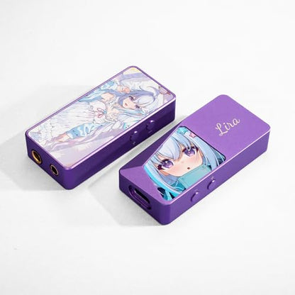CVJ Lila USB C Headphone Amp DAC Dongle 3.5mm Jack Audio Portable Amplifier | Dual Output DSD 256, 4.4mm Balanced, High Res 32bit/384kHz, ES9039Q2M Chip for iPhone 15 Pro Max Plus iPad Android Phone - color: Purple