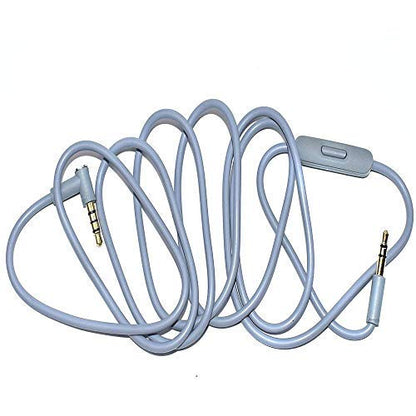 Solo Headphone 3.5mm Male to 3.5mm Male Audio Cable Cord line with Upgraded Microphone Compatible with Beats by Dre Headphone Solo/Studio/Pro/Detox/Mixr/Executive/Pill HD Sound Quality (Grey) - color: Grey