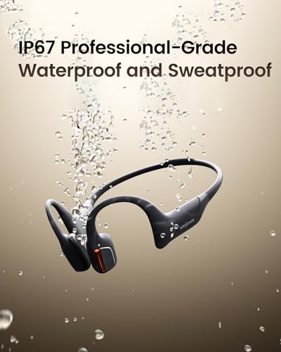 mojawa Purra Run IP67 Bone Conduction Open Ear Sports Bluetooth Headphones | 100% true bone conduction, AI ENC 15h playtime, IP67 sweatproof, lightweight secure fit for running, cycling