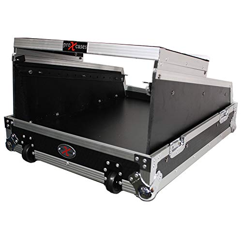 ProX XS-19MIX14ULTHW 14U ATA Slanted Mixer Rack Case with Sliding Laptop Shelf for 16 Channel Mixers & Audio Equipment