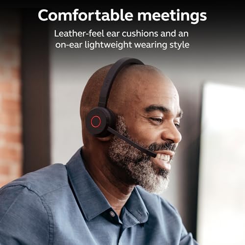 Jabra Evolve 65 TE (Third Edition) Wireless Single-Ear Headphones w/Charging Stand - Noise-Canceling Mic, 16 hrs Battery Life, Dual Connectivity, MS Teams Certified, Supports Other Platforms, Black